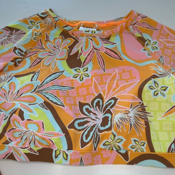 NWT Roxy Delic Long Sleeve Crop Rashguard Bikini Top NWT Women’s Size Small - Picture 10 of 11